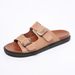 Double-layer Sole Slippers For Women, Summer Outdoor Wear, One-Strap Flat Slippers, Beach Flat Roman , European And American Style_vogvips.com