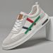 Men's Leather Round Head Sports Casual Shoes Board Shoes Student Running Shoes Boys White Shoes_vogvips.com