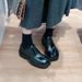 New Split Toe Women S Horseshoe And Pig Hoof Small Leather Lace Up Casual British Style Lefu Shoes_vogvips.com