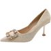 Champagne-colored Women's High-heeled Shoes With Stiletto Heels, 2026 Spring New Design, Unique And Stylish, Versatile,_vogvips.com