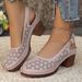 Summer And Thick-Heeled Women, New Large-Size High-Heeled Sandals For Casual Wear,_vogvips.com
