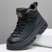 European Warm Series 2025 Autumn Winter Martin Boots Men Thick Sole Mid-top Trendy Work Outdoor Climbing Wear-resistant Leather Shoes_vogvips.com
