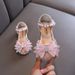 Girls Bow Princess Girls One-shoe Leather Shoes Half Sandals_vogvips.com