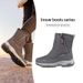 In Stock Winter Northeast Thickened Couple Snow Boots Fleece Lined Warm Non-Slip Waterproof Men Women Short Tube Big_vogvips.com