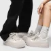 black And White Thick Soled Sneakers Women New Breathable Height Increasing Casual Sports Shoes Men_vogvips.com