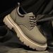 European Warm Series Work 2025 Autumn New Outdoor Casual Low-top Martin Yellow Boots Thick-soled Height-increasing Lightweight Men's Shoes_vogvips.com