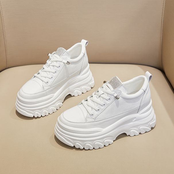 Small White Shoes Women S Sneakers Net Red Daddy Spring New Breathable Casual All Match Thick Bottom Inner Increase_vogvips.com