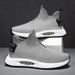 Men's Slip On Breathable Flyknit Mesh Sock Sneakers Lightweight Soft Sole For Running Walking Casual Athletic Non Slip Daily_vogvips.com