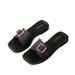 Women's Summer Outdoor Slippers, New Non-slip Soft-soled Trendy Square Buckle Flat Sandals For Women, Cross-border_vogvips.com