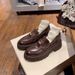 heightened Platform Small Gold Coin Loafers Women's British Small Small Leather Shoes Single Shoes_vogvips.com