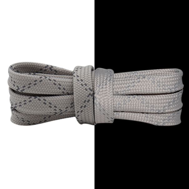 Shoelace Flat Double Twill Reflective Shoelace For Canvas Shoes And Sneakers_vogvips.com