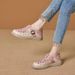 Hollow Bag Head One-word Buckle Sandals Women's Casual Hole Shoes Leather Surface Breathable Flat-bottomed Soft Single Shoes_vogvips.com
