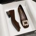 Elegant Rhinestone Shallow Mouth Single Shoes For Women, 2025 Autumn New Versatile Square Toe Flat Loafers_vogvips.com