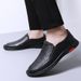 Embossed Top Layer Casual Leather Shoes, Overalls, Rubber Non-slip Soles, Men's Casual Leather Shoes_vogvips.com