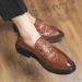 autumn Fashion Trend Pointed Casual Leather British Retro Lazy Business Bean Men's Shoes_vogvips.com