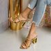 European And American Cross-Border New Niche Style Elegant Square-Toed Colorful Shallow One-Strap Irregular Heel Super_vogvips.com