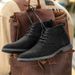 Men's Classic Pointed Toe Ankle Boots - Genuine PU Leather Low-Cut Martin Boots For Men (Size 39-46) - Stylish & Durable For Winter_vogvips.com