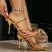 Gold Fashion Women's Shoes Stiletto Slip-On Pointed Toe Decorative Simple High Heel Sandals_vogvips.com