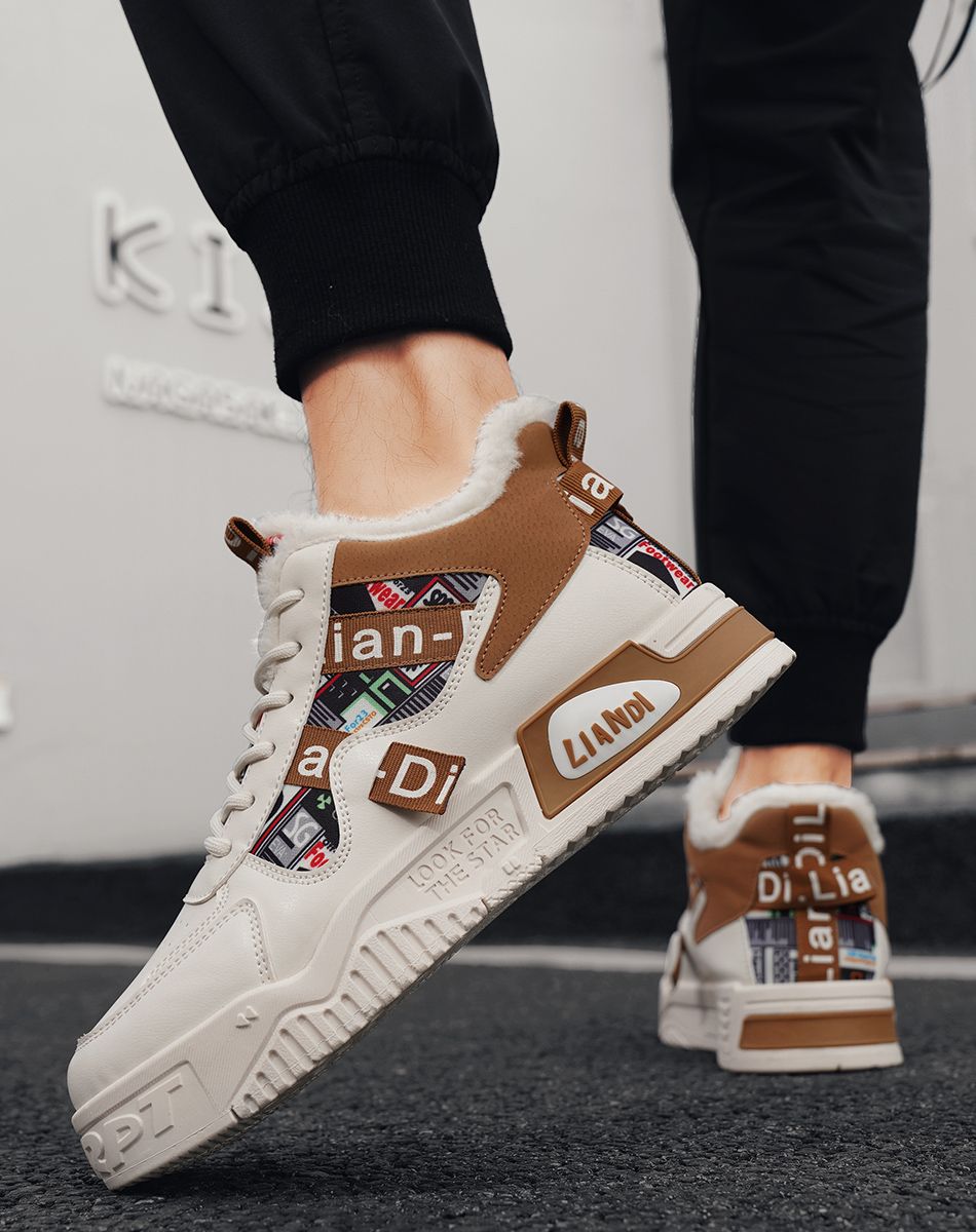 Large Size Cotton Shoes With Thick Fleece And Warmth For Casual Wear_vogvips.com