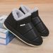 Winter Slippers With Heel, PU Leather Surface, Large Size For Men Women, Indoor Home Cotton Shoes, Warm And Thickened_vogvips.com