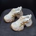 Dad Sneakers Woven Mesh 2025 Summer New Thick Sole Hidden Heel Explosion Version Casual Fashion Versatile Women's Shoes_vogvips.com