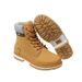 Women's Chunky Sole Ankle Boots Waterproof PU Leather Round Toe Lace-Up Combat Boots For Women Size 42_vogvips.com