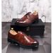Euro Step Men's Business Formal Office Patent Leather Thick Sole Brogue Brown Height Increasing Simple Versatile Wedding Shoes_vogvips.com
