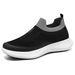 Men's Slip-On Walking Shoes Lightweight Breathable Knit Loafers Comfortable Casual Work Shoes For Men_vogvips.com