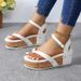 New Plus-size Women's Platform Wedge Sandals Nail Decoration_vogvips.com