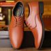 Business Fashion Trendy Cowhide Formal Leather Shoes, British Versatile Men's Lace Up Loafers, Summer Loafers_vogvips.com