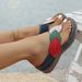 Women's Summer Wedge Sandals Color Block European American Style Wearable Flip Flops_vogvips.com