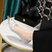 237-28 Style Fashionable Banquet Women's Shoes With Thin Mid Heel, Shallow Mouth, Metal Pointed Toe, Digital Pattern,_vogvips.com