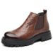 European Warm Series Autumn And Winter Mid-Top Short British Style Men's Velvet Warm Low-Top Martin Boots_vogvips.com