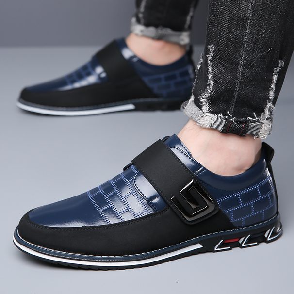 Suitable For All Seasons Prince Fashion Casual 50 Velcro Embroidered Men's Leather Large Size 53 Trendy Wenzhou Shoes_vogvips.com