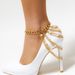 Shoe Accessories Jewelry Temperament Multi Layer Tassel Hip Hop Anklet For Women Exaggerated Pearl Geometric Chain Shoe Chain_vogvips.com