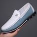 Men's Loafers Genuine Leather Breathable Spring And Autumn White Casual Leather Shoes Korean Style High-End Elegant Men'_vogvips.com