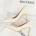 BIGTREE Shoes Women 7.5 Cm Heels Pu Leather Woman Pumps Occupation OL Office Shoes Stilettos Pointed Kitten Heels Ladies Shoes_vogvips.com