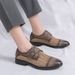 Euro Step High-end Summer 2025 New Hollow Brogue Business Carved Breathable Men's Leather Shoes Korean Style Sandals Trend_vogvips.com