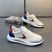 2025 New Couple Shoes Ice Silk Running Shoes Light And Comfortable Mesh Breathable Sports Men's Shoes Thick Soled White Shoes_vogvips.com