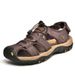 Large Summer New Casual Headband Sandals For Men's Leather Outdoor Anti Slip Beach Shoes, Size 48_vogvips.com