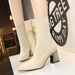 336-7 European American Style Fashionable Simple Women's With Chunky High Heels, Pointed Toe, Slimming And Sexy_vogvips.com