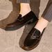 Suitable For All Seasons Business Summer Breathable Leather Men's Slip-On Loafers Lazy Shoes_vogvips.com
