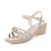 Spring/Summer New Genuine Leather Women's With Low Slope Heel Velcro Mom's Sandals WNN6001 Plus Size 35-43_vogvips.com