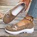 Women's Embroidered Fashion Casual Shoes Flyknit Breathable Slip On Plus Size Single Shoes New_vogvips.com