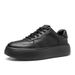 Suitable For All Seasons Men's Spring Lightweight Thick-Soled Sneakers Genuine Leather Fashion Loafers Versatile Sports Casual Shoes_vogvips.com
