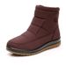 Winter Warm Waterproof Snow Women, Non-Slip Flat Mid-Calf Short Boots Middle-Aged And Elderly, Lightweight Cotton Shoes_vogvips.com