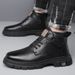 European Warm Series Winter Trendy Versatile Fleece-Lined Warm Men's Casual Shoes Outdoor Hiking Work Martin Cotton Boots Men_vogvips.com