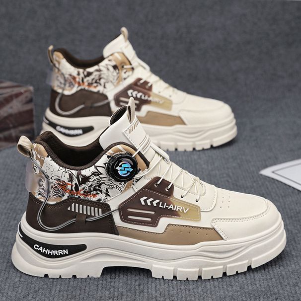 European Warm Series Shoes Autumn Winter Trendy Youth Casual Sports Sneakers Men's 2025 New White Work Martin Boots_vogvips.com