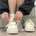 Unique High-end White Sneakers For Women, 2024 Spring And Autumn New Style, Thick-soled, Height-increasing, Versatile_vogvips.com