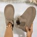 Women's Shoes Large Size Mid Tube Thick Soled Snow Boots For Women 2025 Autumn And Winter New Style Slip On Fashionable Popular Cotton Shoes For Women_vogvips.com
